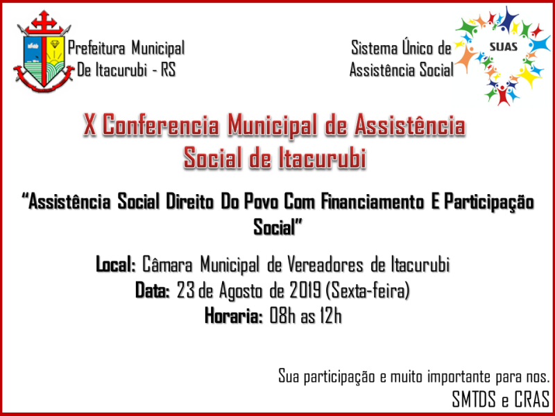 X Conferência Municipal de Assistência Social